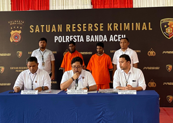 Polisi menetapkan dua tersangka baru kasus penyelundupan orang Rohingya di Banda Aceh. (Foto: Dok. Polresta Banda Aceh)
