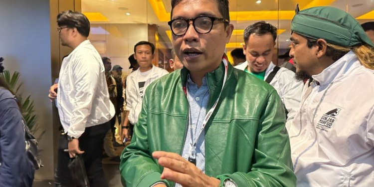 Wakil Ketua Bappilu DPP PPP Achmad Baidowi saat memberikan keterangan di Djakarta Theater, Jakarta, Sabtu (30/12/2024). (Foto: Dok. Antara/Rio Feisal)
