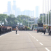 Suasana apel persiapan pengamanan aksi di depan gedung DPR/MPR RI, Jumat (1/3/2024). (Foto: Dok. Antara/HO-Polres Metro Jakarta Pusat)