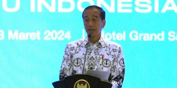 Tangkap layar - Presiden Joko Widodo membuka Kongres XXIIII PGRI Tahun 2024 seperti disaksikan dalam akun YouTube Sekretariat Presiden, Sabtu (2/3/2024). (Foto: Dok. Antara/Mentari Dwi Gayati/am)