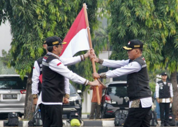 Pelepasan keberangkatan PPIH Arab Saudi di Pondok Gede Jakarta. (Foto: Alibi/Dok. Kemenag RI)