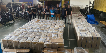 Bea Cukai Langsa, Provinsi Aceh memperlihatkan barang bukti rokok ilegal mencapai 2.730.000 batang. (Foto: Alibi/Dok. Bea Cukai Langsa)
